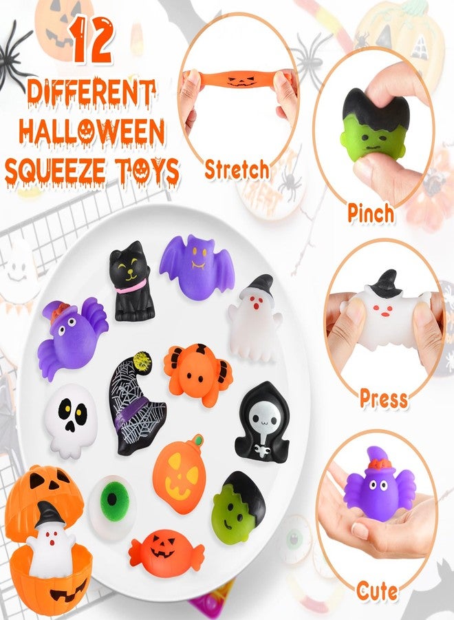 Aigybobo 48 Halloween Toys Pack with Pumpkin Box, Halloween Party Favors Gifts for Kids, Halloween Goodie Bag Stuffers with Bubble Push it Keychain, Halloween Prizes Treats Non Candy School Classroom Favors - Image 3